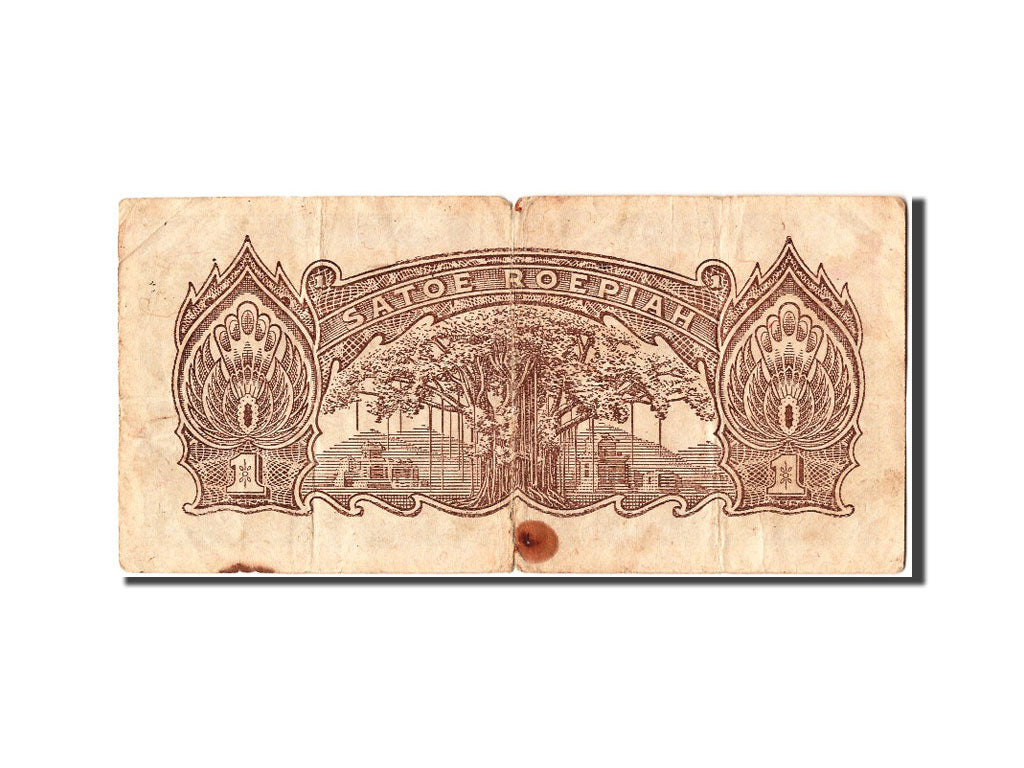 Netherlands Indies, 1 Roepiah, KM #129a, F(12-15), SN