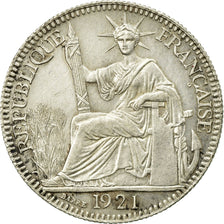 Coin, French Indochina, 10 Cents, 1921, Paris, AU(55-58), Silver, Lecompte:162