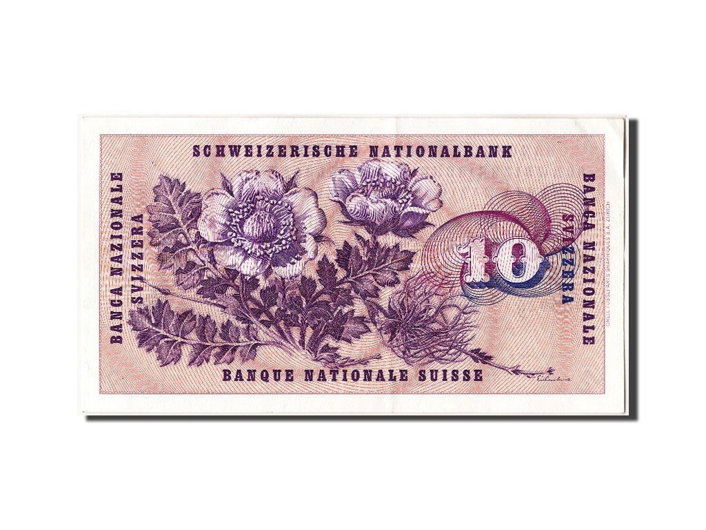 Banknote, Switzerland, 10 Franken, 1977, 1977-01-06, AU(55-58)