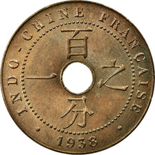 Munten, Frans Indochina, Cent, 1938, Paris, PR, Bronze, Lecompte:99