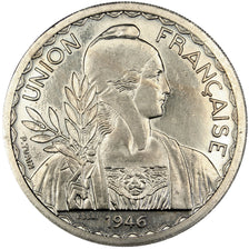 Indochine, 1 Piastre, 1946, MS(60-62), Cupro-nickel, Lecompte #315, 17.78