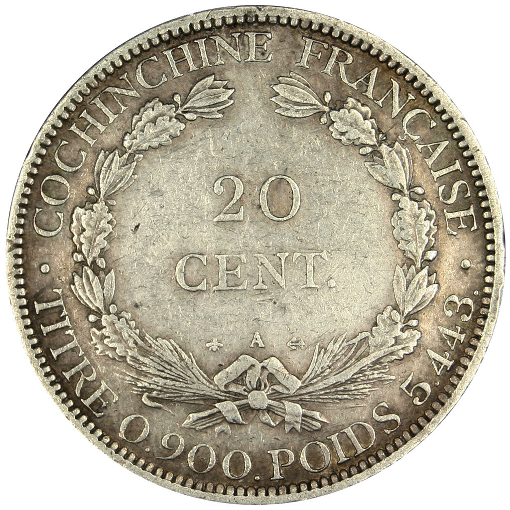 Cocincina, 20 Cent, 1879, Paris, BB, Argento, Lecompte:21
