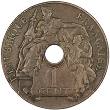 Indochine, 1 Cent, 1920, AU(50-53), Bronze, Lecompte #81, 5.06