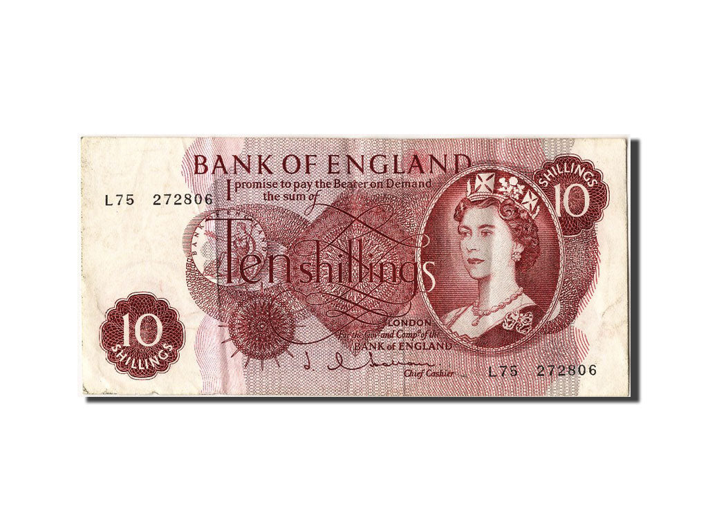 Great Britain, 10 Shillings, KM #373b, VF(30-35), L75 272806