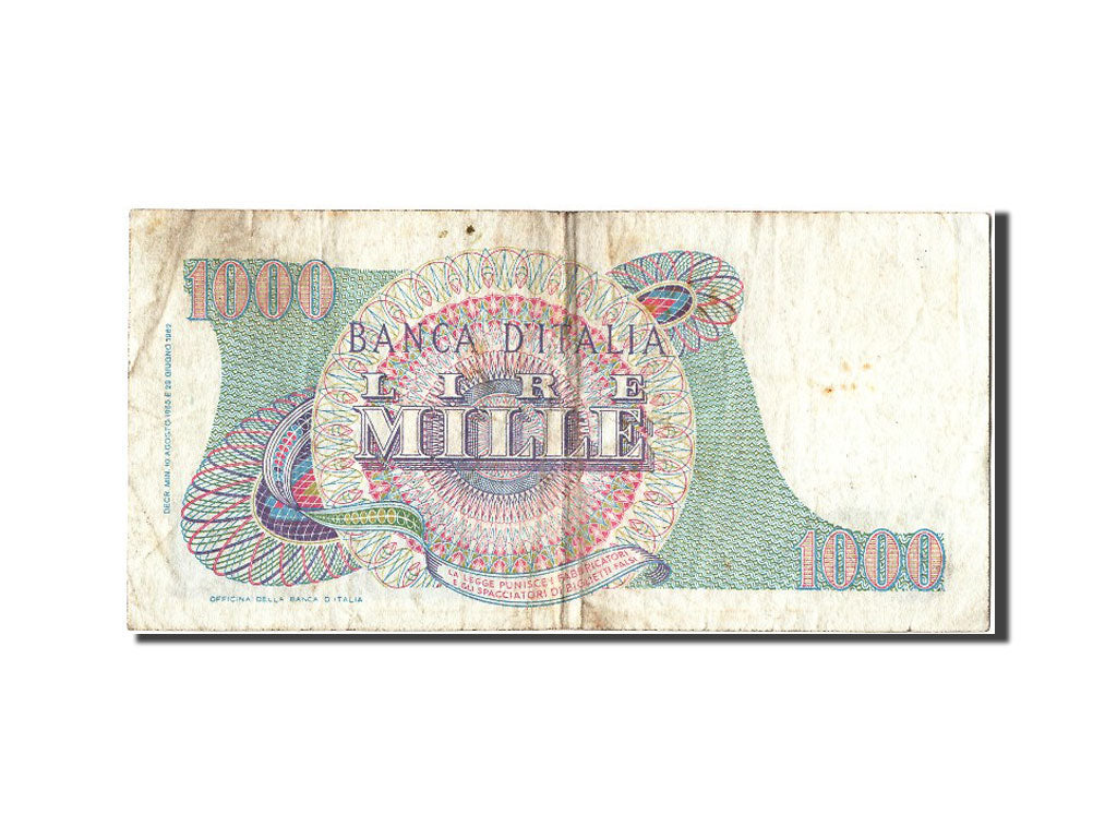 Banknote, Italy, 1000 Lire, 1965, 1965-08-10, VF(20-25)