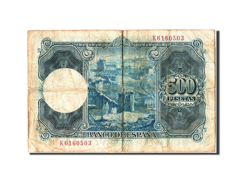 Banknote, Spain, 500 Pesetas, 1954, 1954-07-22, VG(8-10)