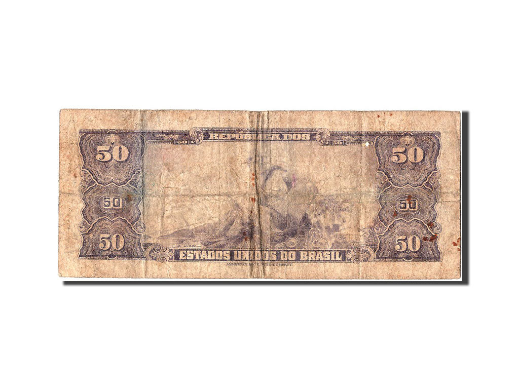 Brazil, 50 Cruzeiros, KM #152a, VG(8-10), 094387