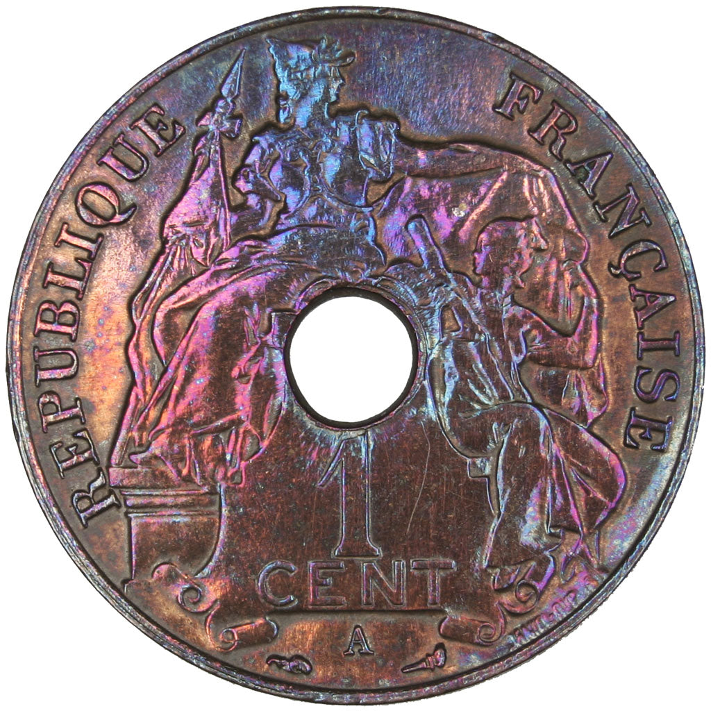 Indochine, 1 Cent, 1911, Paris, EF(40-45), Bronze, Lecompte #72, 4.95