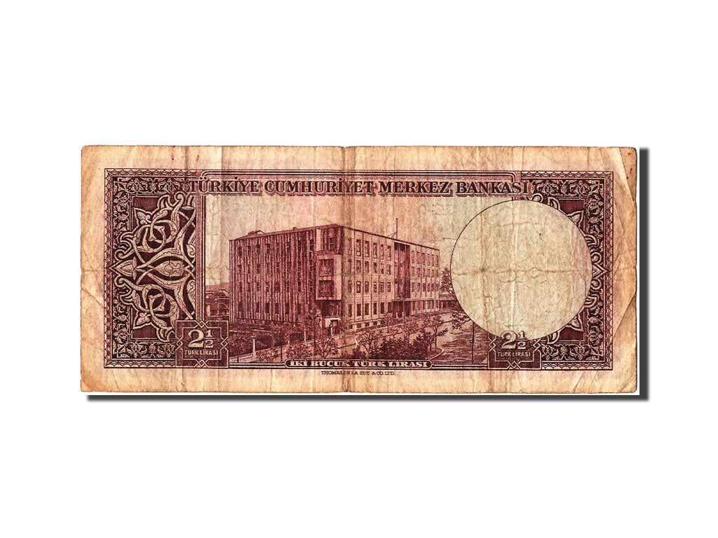 Turkey, 2 1/2 Lira, 1955, KM #151a, 1955-01-03, VF(20-25), R19 06264