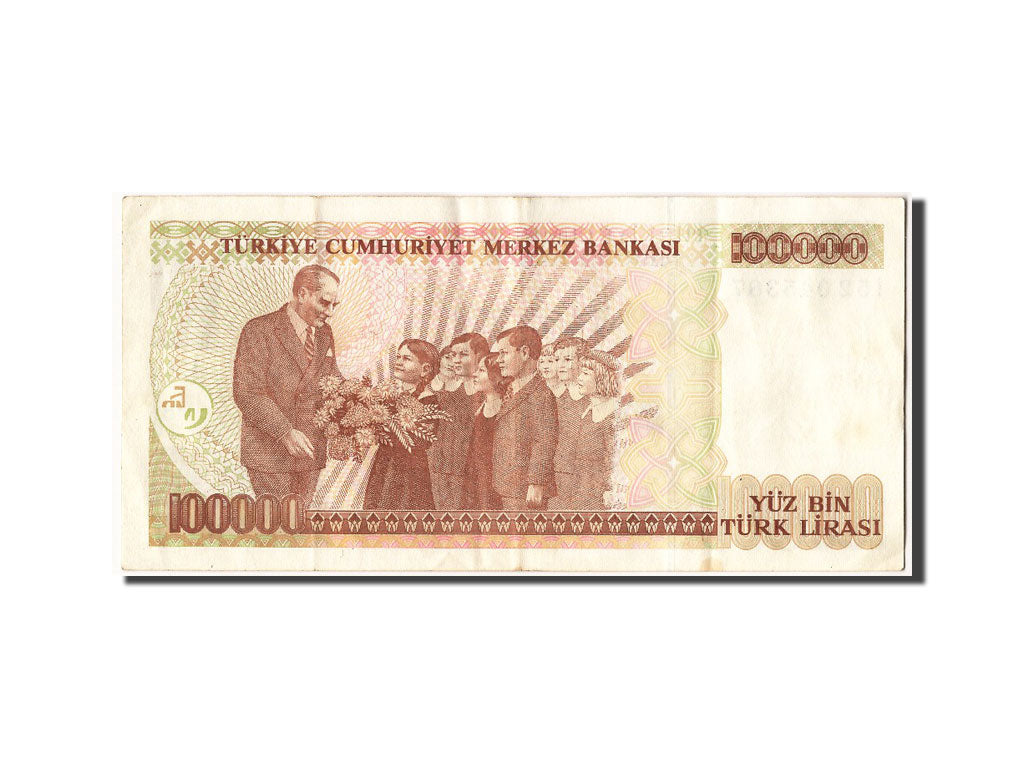 Turkey, 100,000 Lira, KM #206, AU(50-53), I52 045387