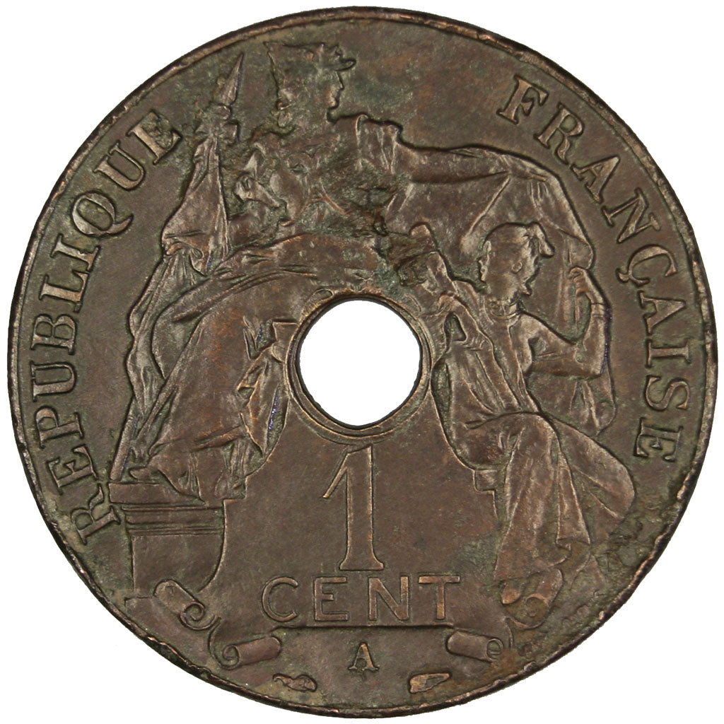 Indochine, 1 Cent, 1939, Paris, EF(40-45), Bronze, Lecompte #101, 4.84