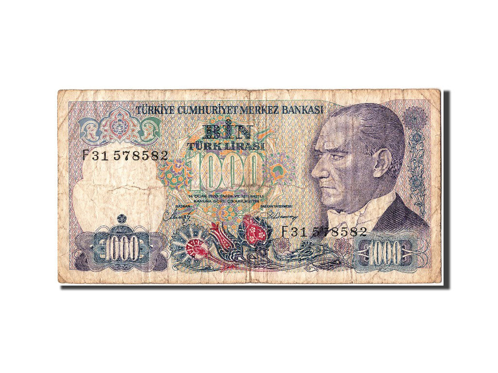 Banconote, Turchia, 1000 Lira, B+