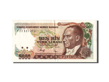 Turkey, 5000 Lira, KM #197, AU(55-58), F22 117773