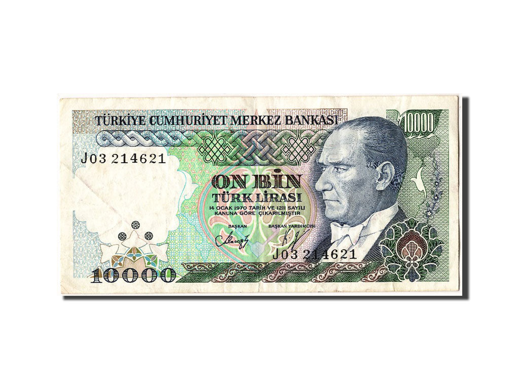 Billete, 10,000 Lira, Turquía, MBC