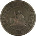 Cochinchine, 1 Cent, 1884, Paris, VF(30-35), Bronze, Lecompte #13, 9.67
