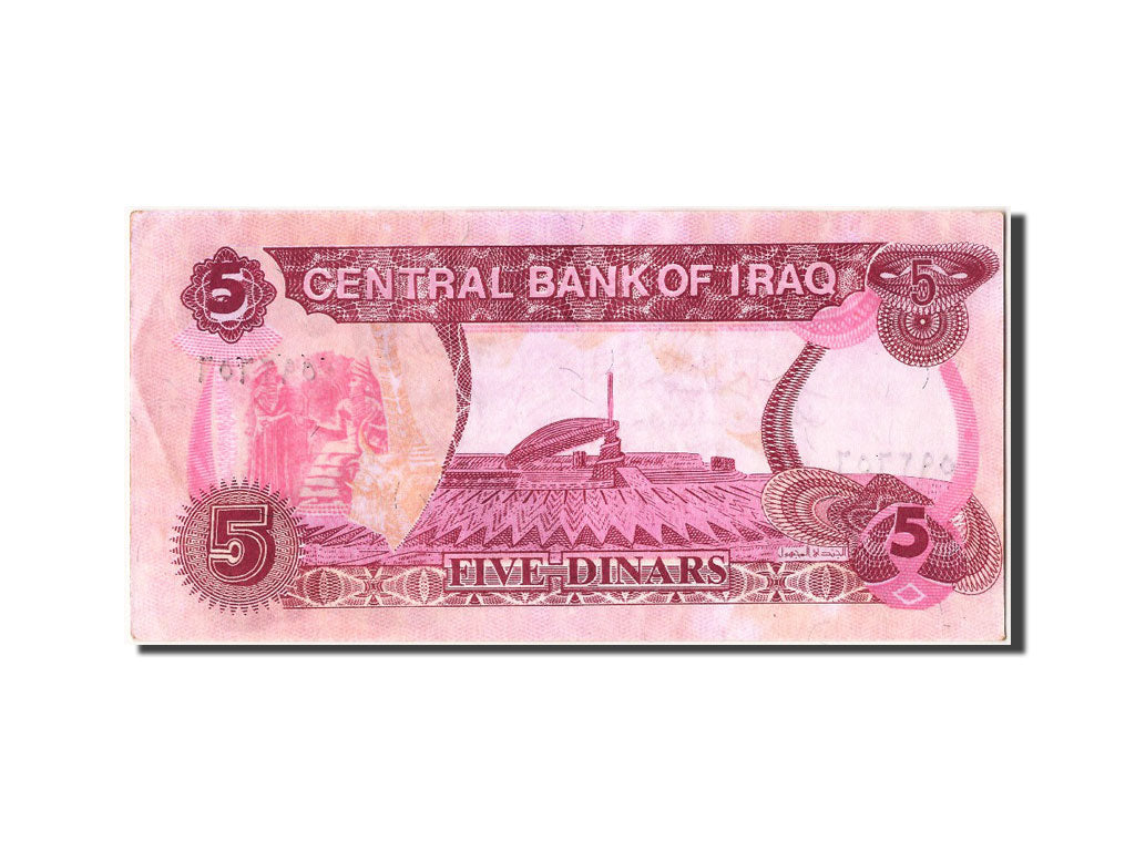Banknot, Irak, 5 Dinars, 1992, UNC(60-62)