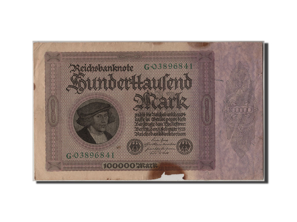 Banknote, Germany, 100,000 Mark, 1923, 1923-02-01, F(12-15)