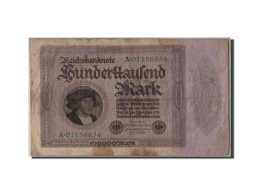 Banknote, Germany, 100,000 Mark, 1923, 1923-02-01, F(12-15)
