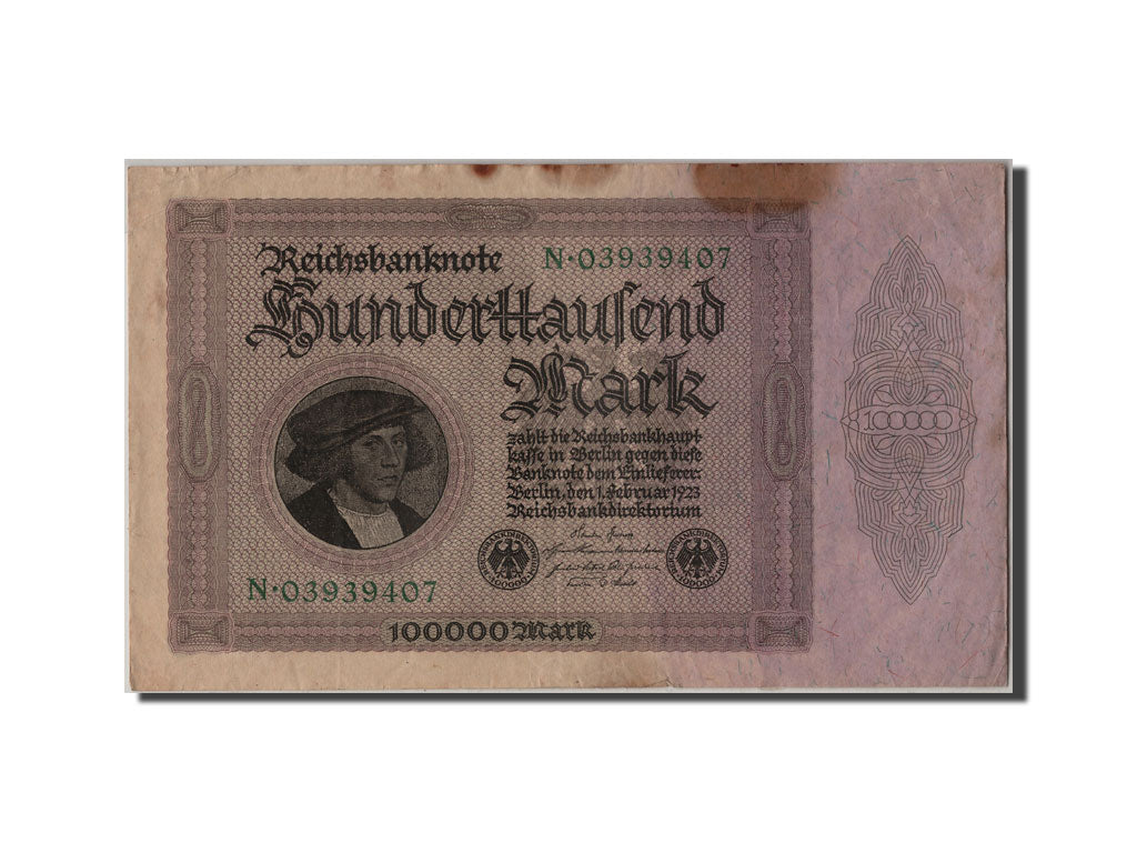 Banknote, Germany, 100,000 Mark, 1923, 1923-02-01, VF(30-35)
