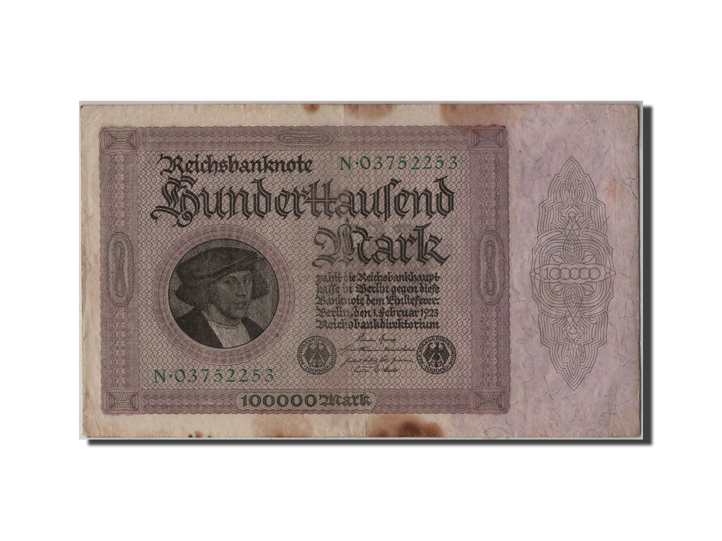 Banknote, Germany, 100,000 Mark, 1923, 1923-02-01, VF(20-25)