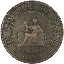 Indochine, 1 Cent, 1895, Paris, EF(40-45), Bronze, Lecompte #46, 9.90
