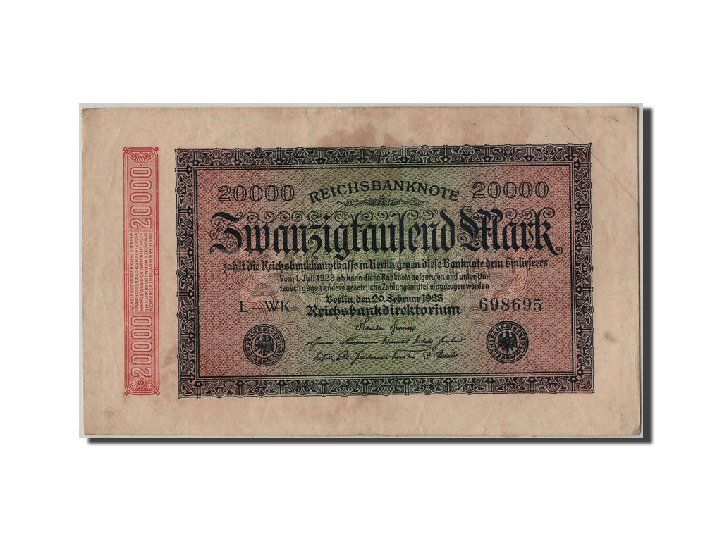 Geldschein, Deutschland, 20,000 Mark, 1923, 1923-02-20, SS