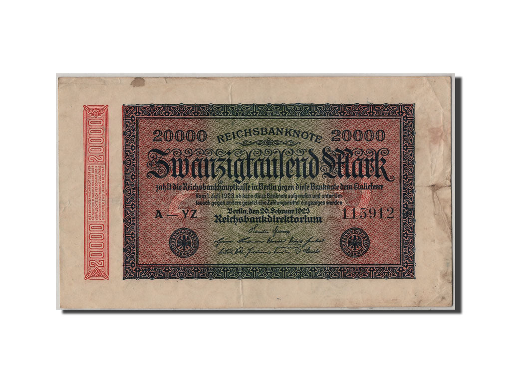 Banknote, Germany, 20,000 Mark, 1923, 1923-02-20, VF(30-35)