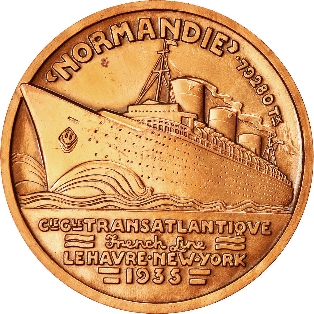 França, Medal, Compagnie Générale Transatlantique, Normandie, Navegação