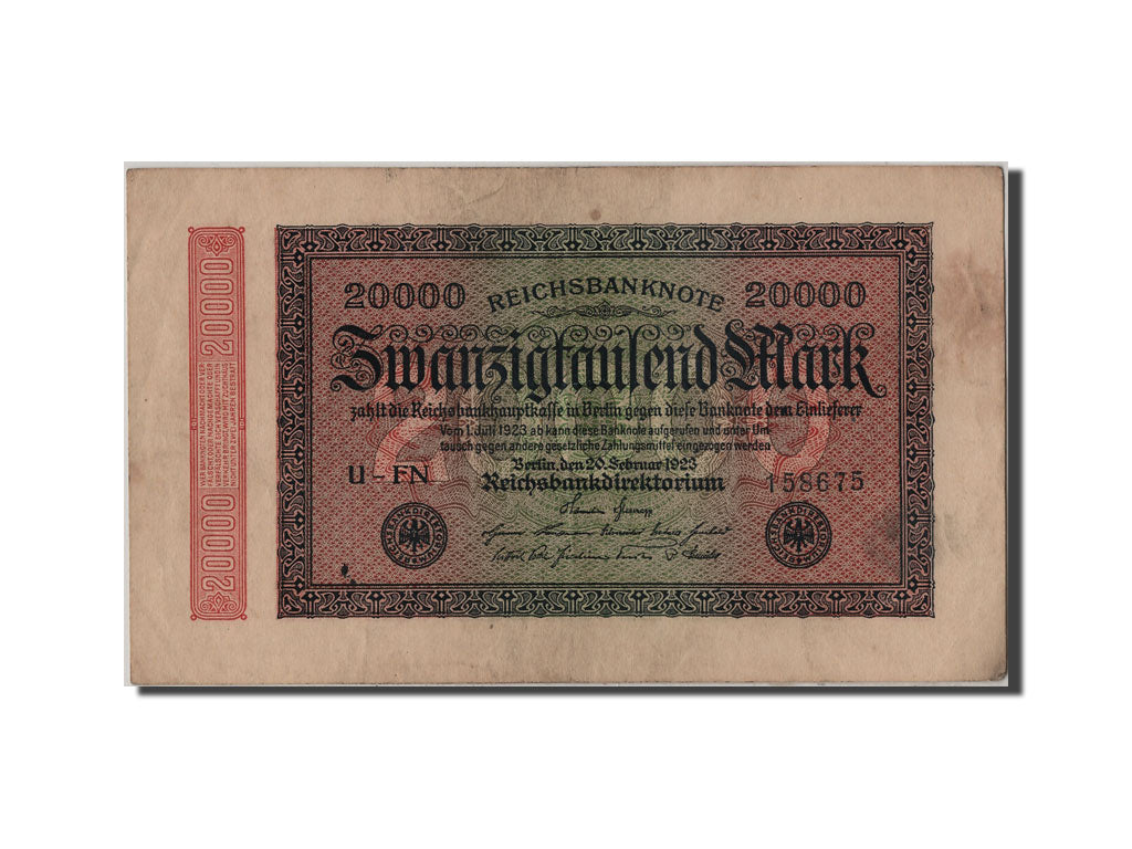 Banknote, Germany, 20,000 Mark, 1923, 1923-02-20, EF(40-45)