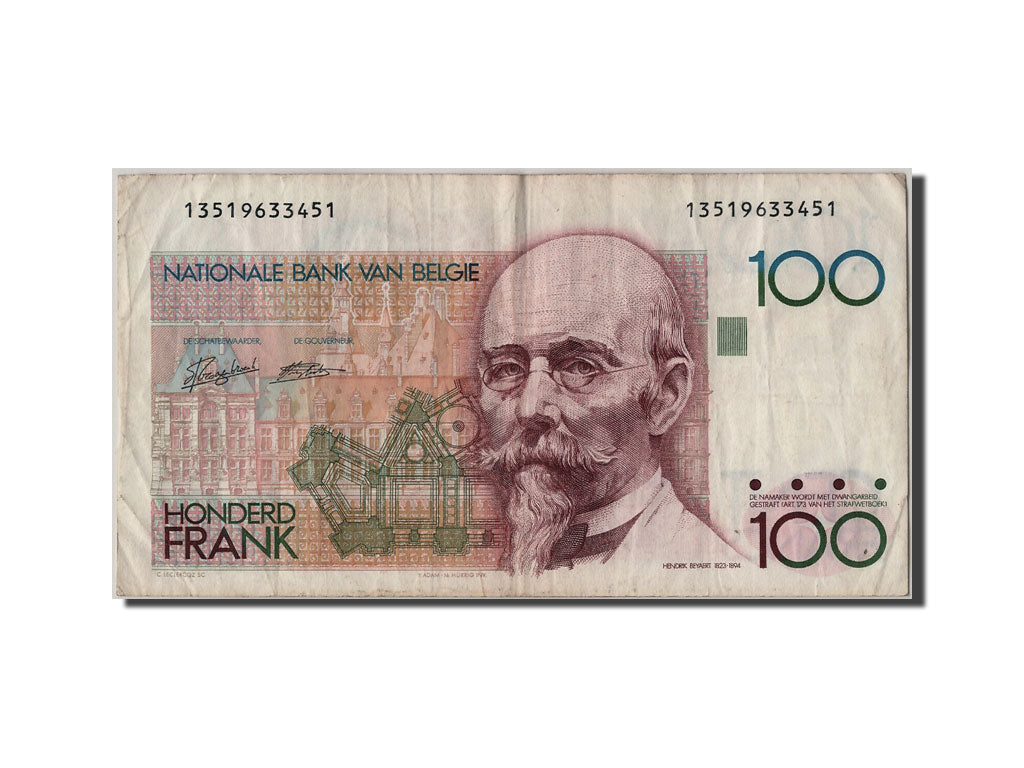 Biljet, België, 100 Francs, TB+
