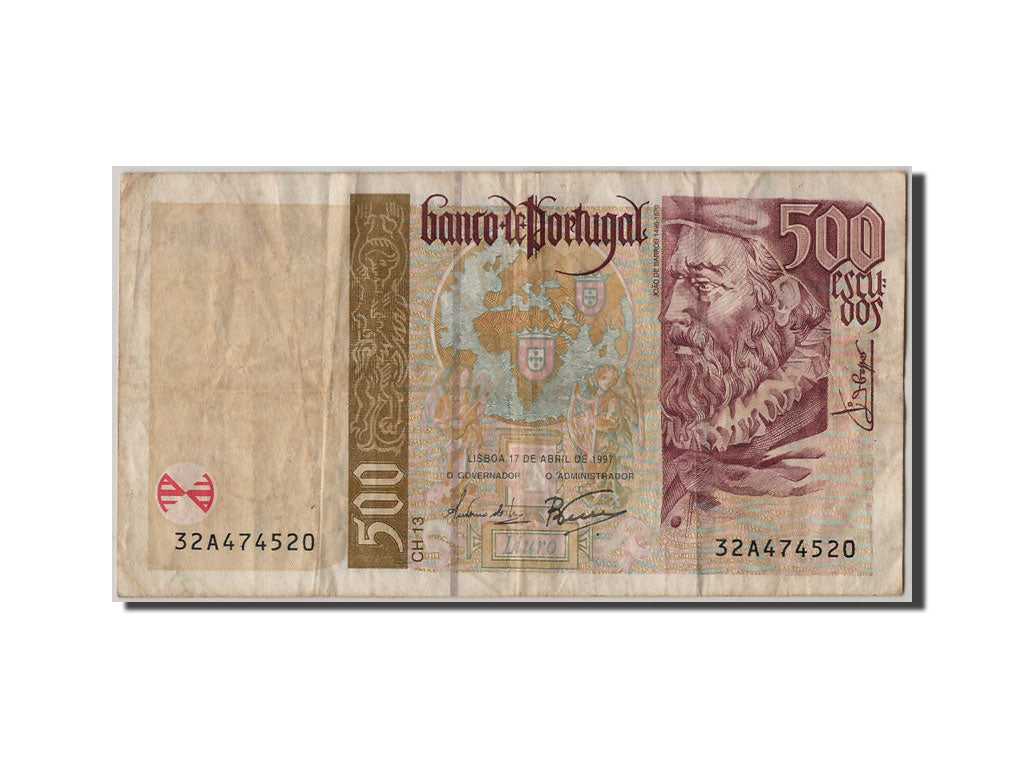 Portugal, 500 Escudos, 1997, KM #187a, 1997-04-17, VF(20-25), 32A474520