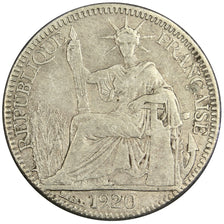 Indocina, 10 Cent, 1920, MB+, Argento, Lecompte:159