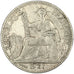 Indochine, 10 Cent, 1921, Paris, EF(40-45), Silver, Lecompte #162, 2.67