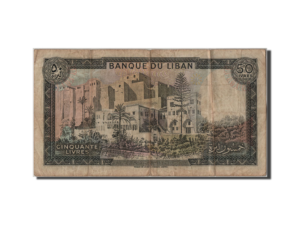 Lebanon, 50 Livres, KM #65c, VF(20-25)