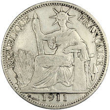 Indochine, 20 Cent, 1911, Paris, VF(20-25), Silver, Lecompte #210, 5.31