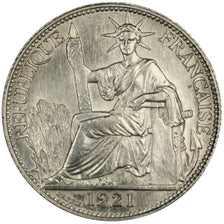Indochine, 20 Cent, 1921, Paris, MS(60-62), Silver, Lecompte #221, 5.38
