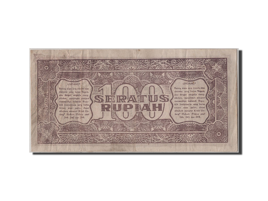 Indonesia, 100 Rupiah, 1947, KM #29, 1947-07-26, AU(50-53), SDA 1