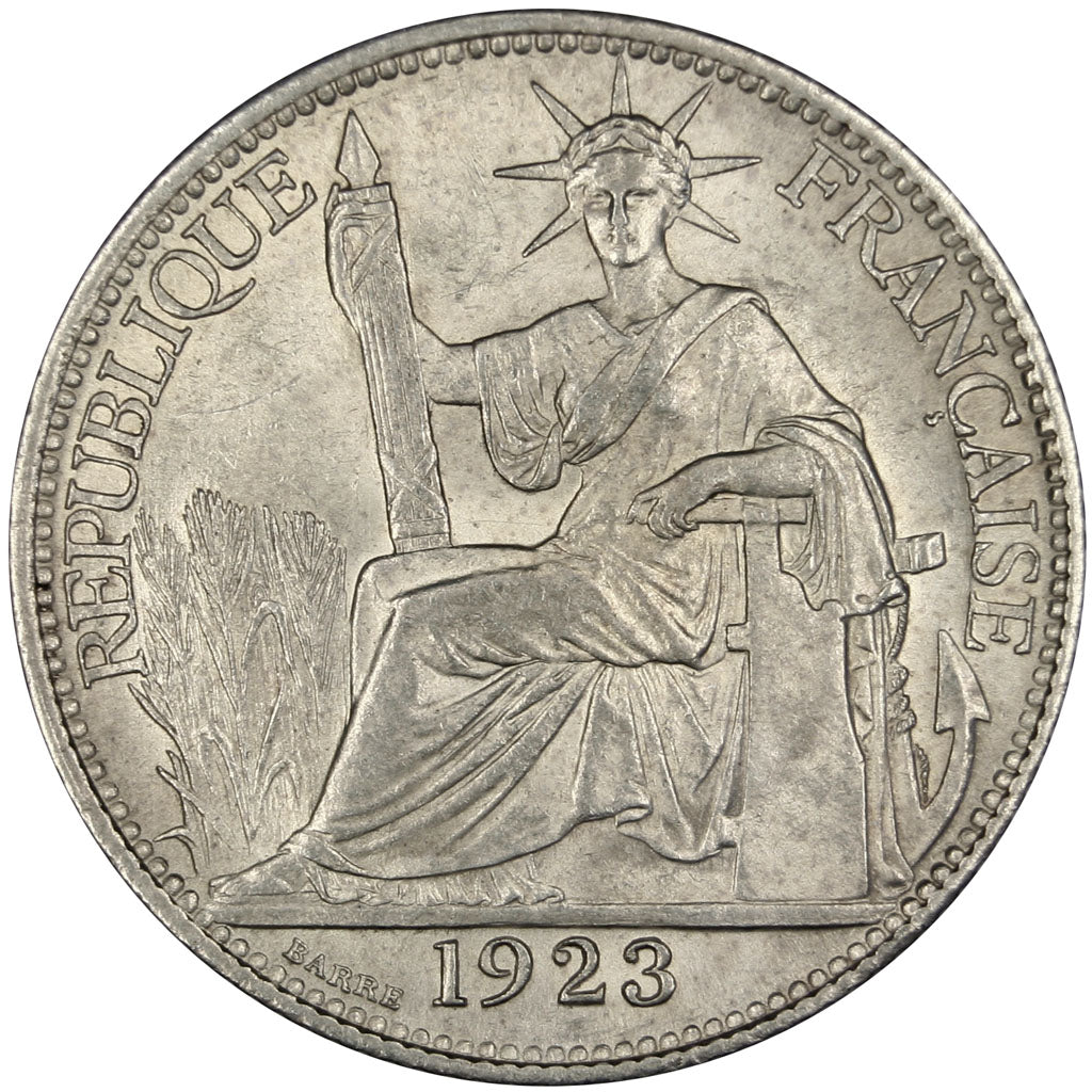 Indochine, 20 Cent, 1923, Paris, MS(60-62), Silver, Lecompte #223, 5.43