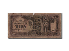 Netherlands Indies, 10 Gulden, KM #125b, VG(8-10), SC