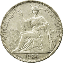 Coin, French Indochina, 20 Cents, 1924, Paris, EF(40-45), Silver, Lecompte:224