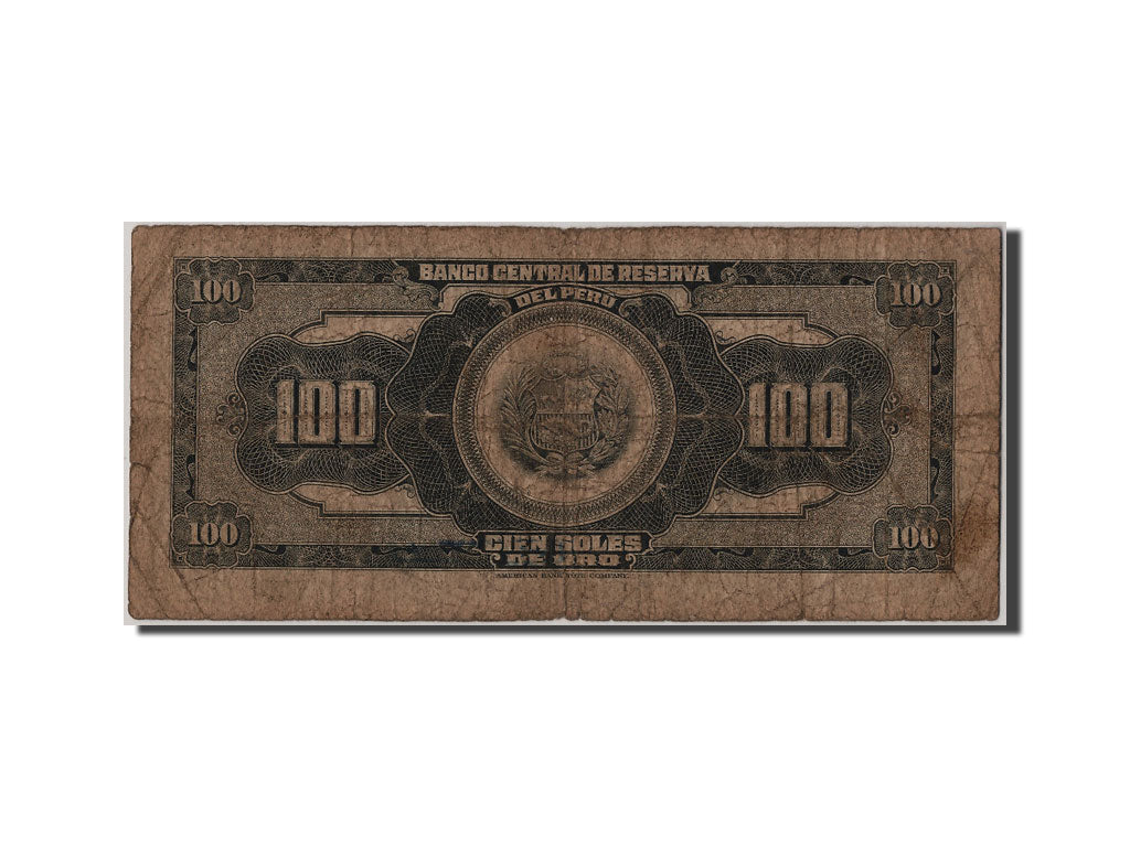 Peru, 100 Soles de Oro, 1965, KM #90a, 1965-08-20, VG(8-10), A20 503737