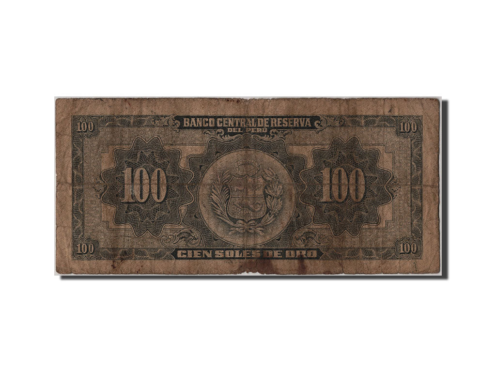 Peru, 100 Soles de Oro, 1968, KM #86a, 1968-02-23, VG(8-10), G36 139809