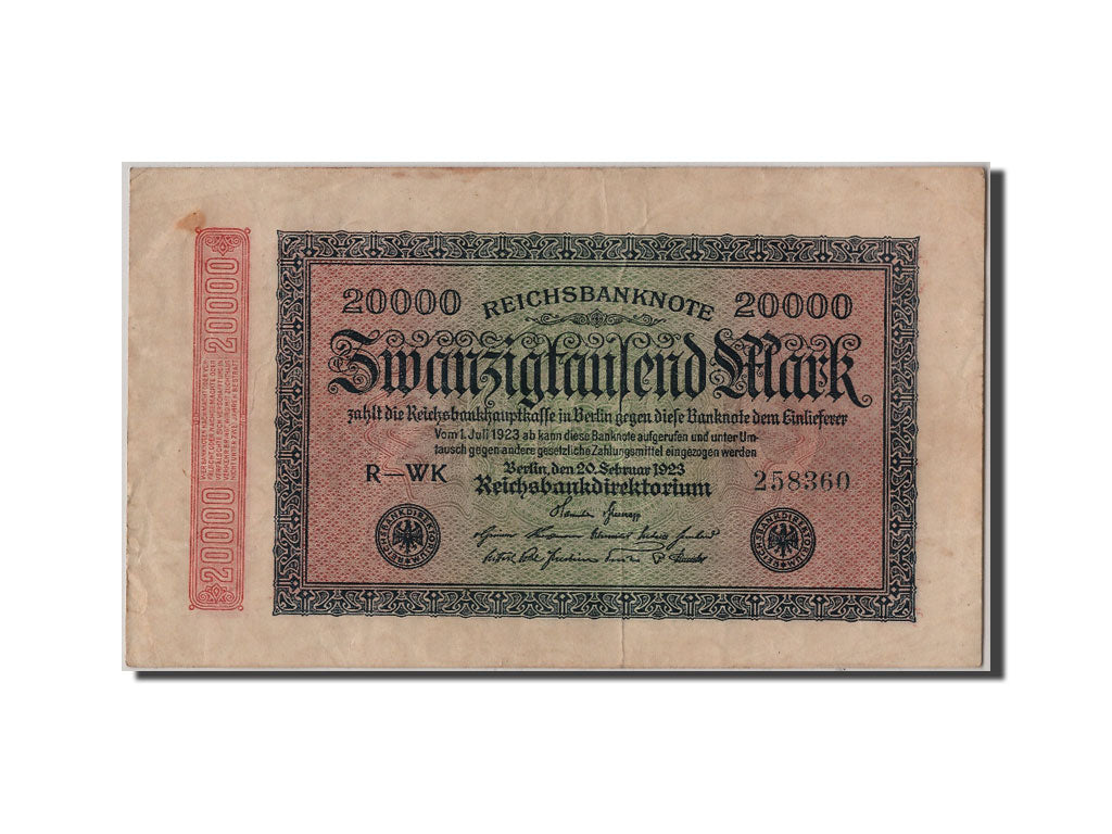 Banknote, Germany, 20,000 Mark, 1923, 1923-02-20, VF(30-35)