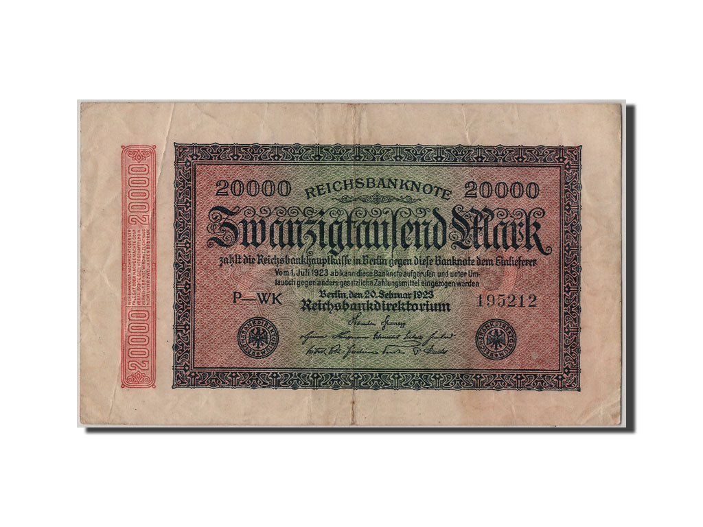 Banknote, Germany, 20,000 Mark, 1923, 1923-02-20, VF(30-35)