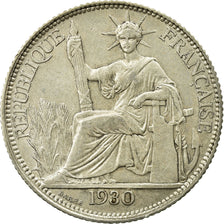 Coin, French Indochina, 20 Cents, 1930, Paris, AU(50-53), Silver, Lecompte:230