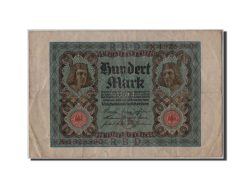 Banknot, Niemcy, 100 Mark, 1920, 1920-11-01, VF(20-25)