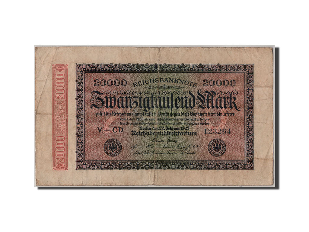 Banknote, Germany, 20,000 Mark, 1923, 1923-02-20, VF(20-25)