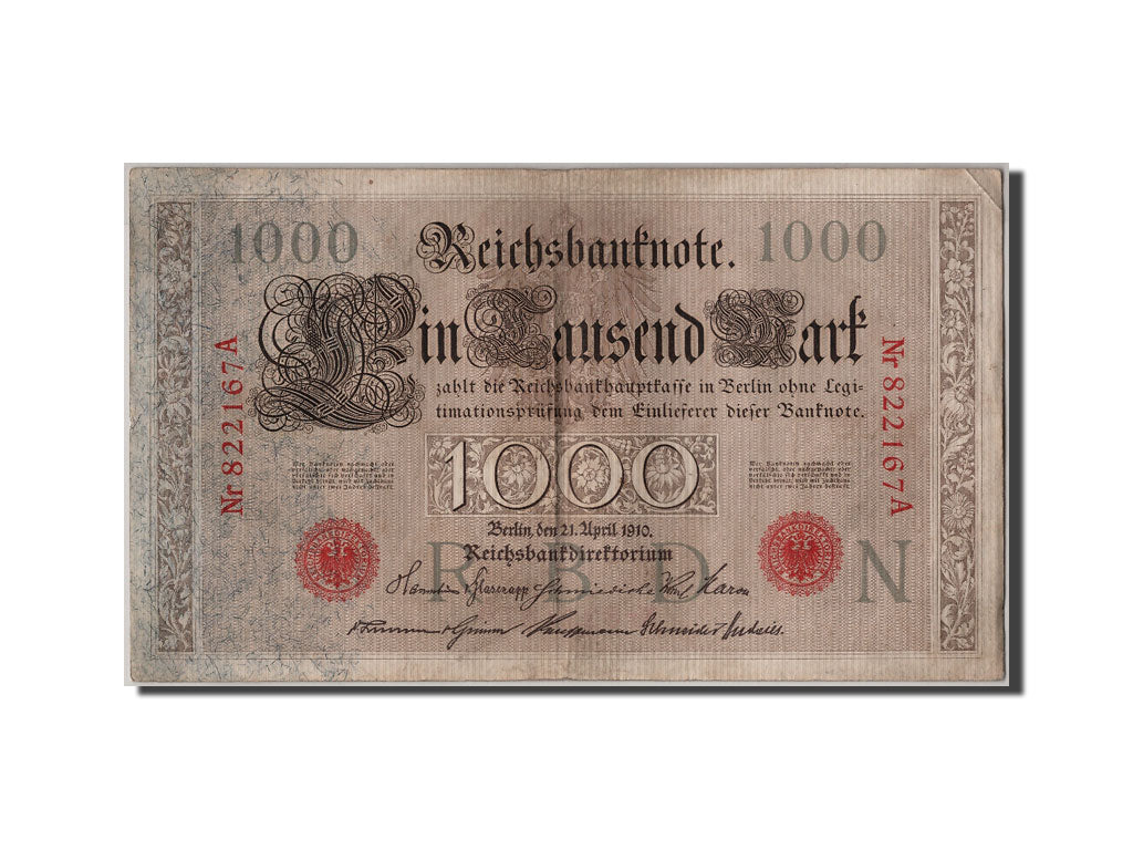 Banknot, Niemcy, 1000 Mark, 1910, 1910-04-21, EF(40-45)