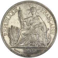 Indocina francese, Piastre, 1906, Paris, BB+, Argento, Lecompte:289