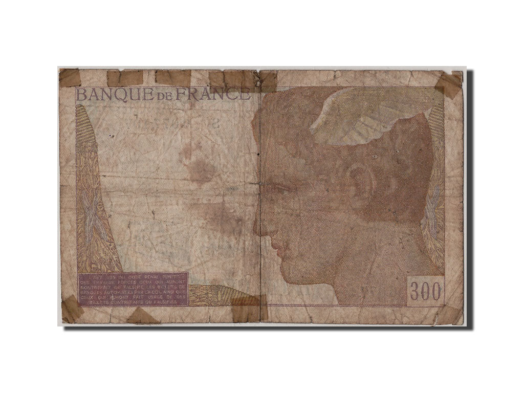 France, 300 Francs, 300 F 1938-1939, 1939, KM #87a, 1939-02-09, VG(8-10),...